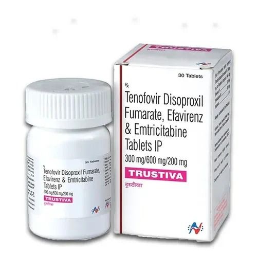 Tenofovir Disoproxil Fumarate Efavirenz And Emtricitabine 300mg/600mg/200mg Tablets