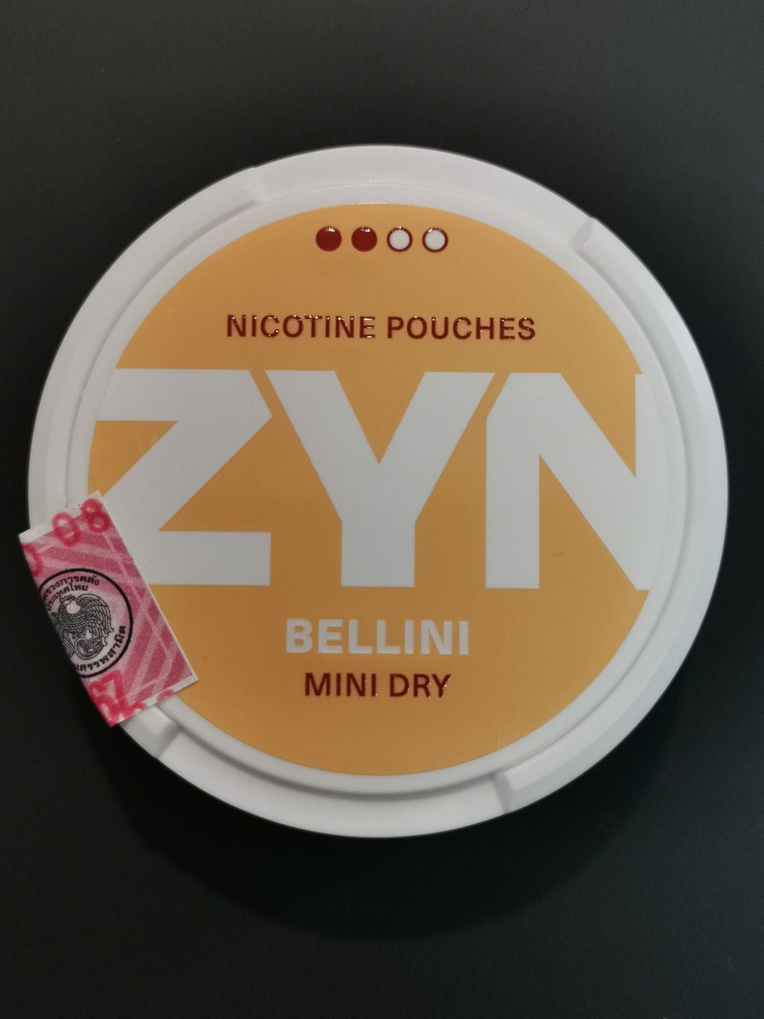 ZYN Bellini Mini 3mg  Nicotine 3mg/Pouch  20 Pouches/Box