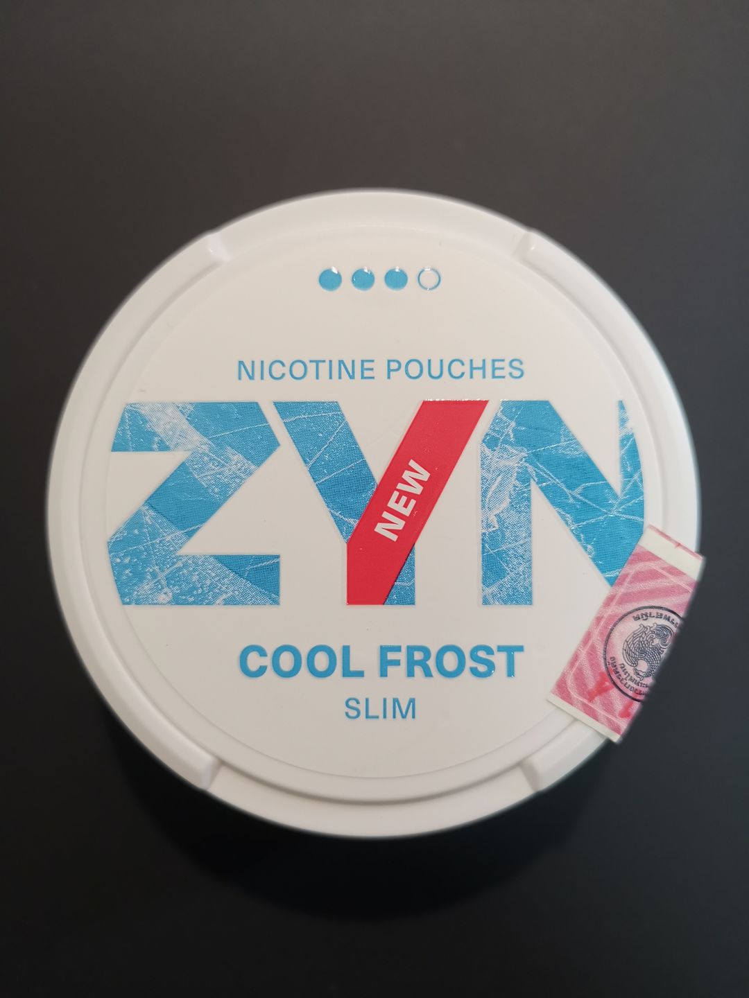 ZYN COOL FROST Slim  Nicotine 9 mg/Pouch  21 Pouches/Box