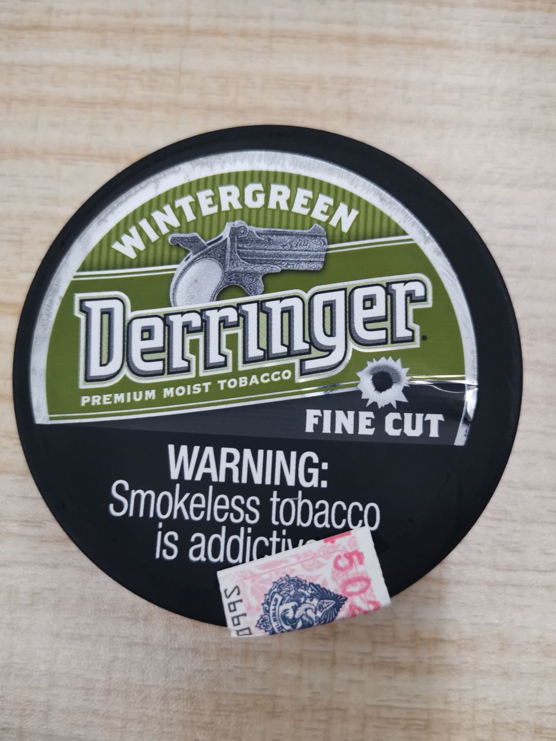 DERRINGER Fine Cut Wintergreen ( Nicotine Strength: Regular 34 gram of Longcut )