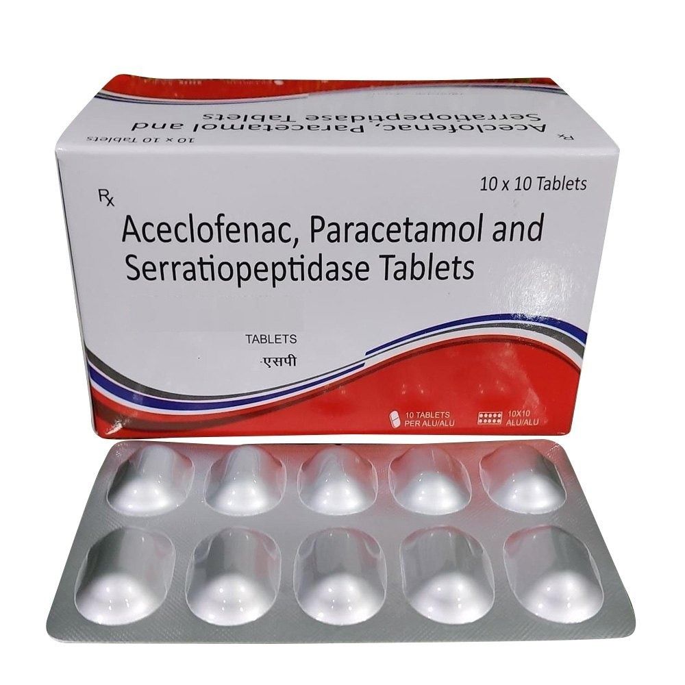 Aceclofenac Paracetamol Serratiopeptidase Tablet