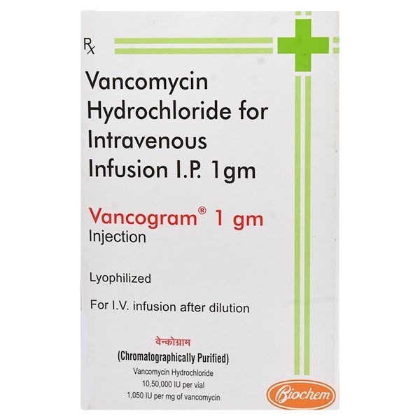 Vancomycin Hydrochloride For Intravenous Infusion I.P. 1Mg