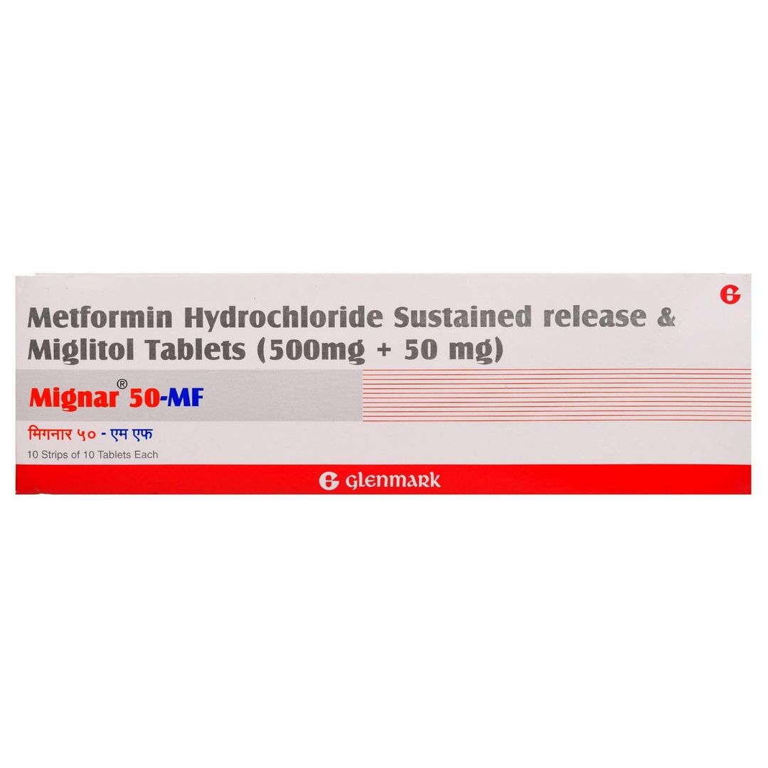 Metformin Hydrochloride Sustained Release & Miglitol Bilayer Tablets 500mg+25mg