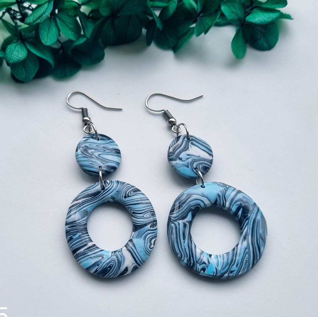 Deep Ocean Round Duo dangle 