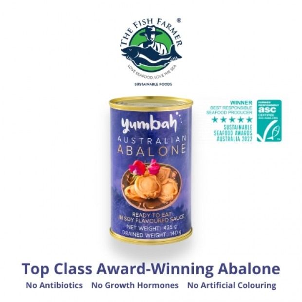 Yumbah Braise Abalone in Soy Flavoured Sauce 8 pcs/can drain weight 140g