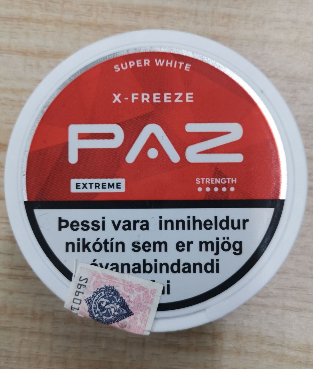 PAZ X FREEZE ( Nicotine Content: 17 mg/pouch 20 Pouches )