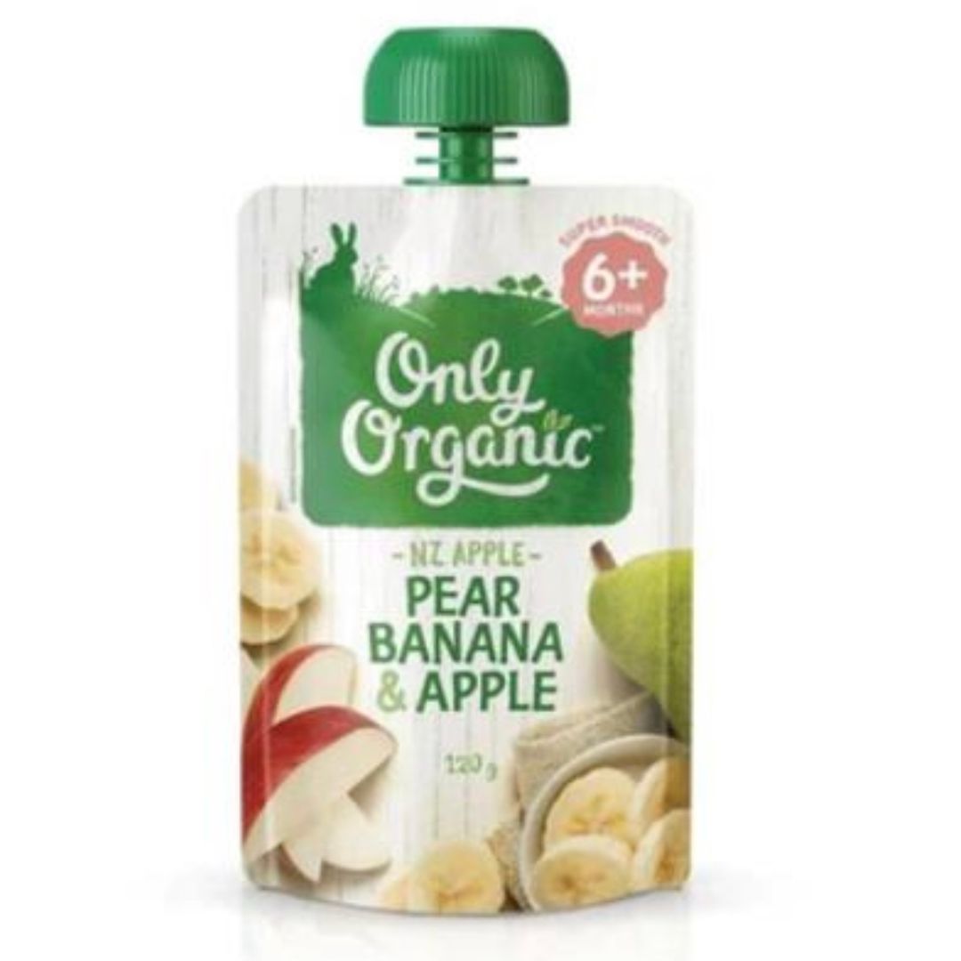 Only Organic PEAR BANANA & APPLE 6+