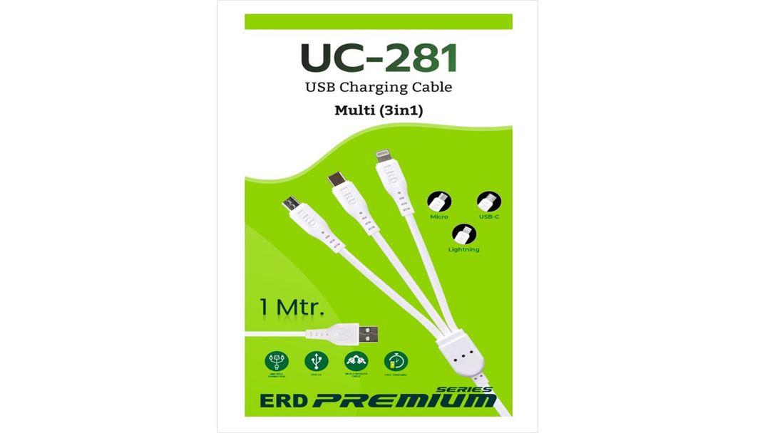 ERD UC-281 (3 in 1 Multi Pin Cable, 1 Meter)