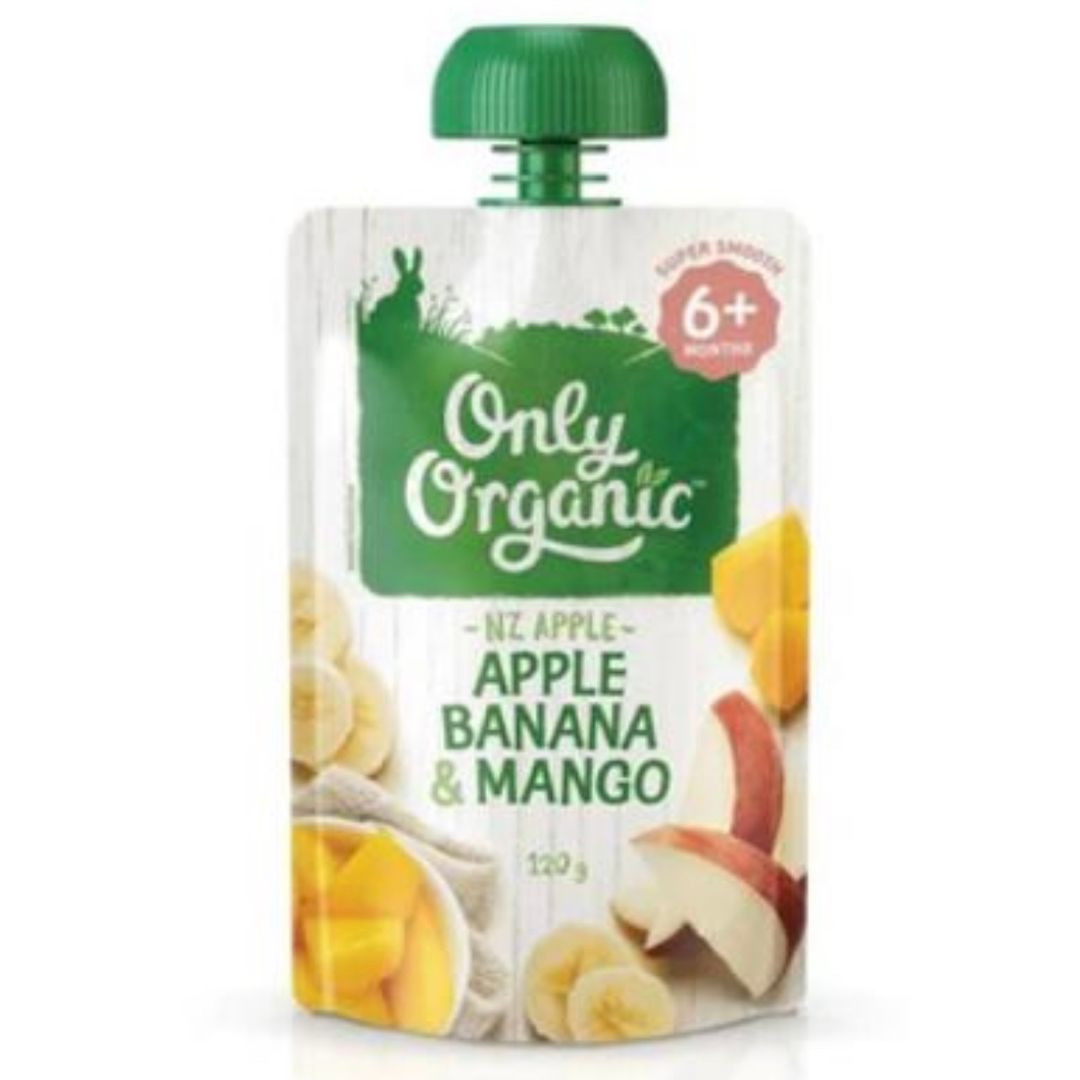Only Organic  APPLE BANANA & MANGO 6+