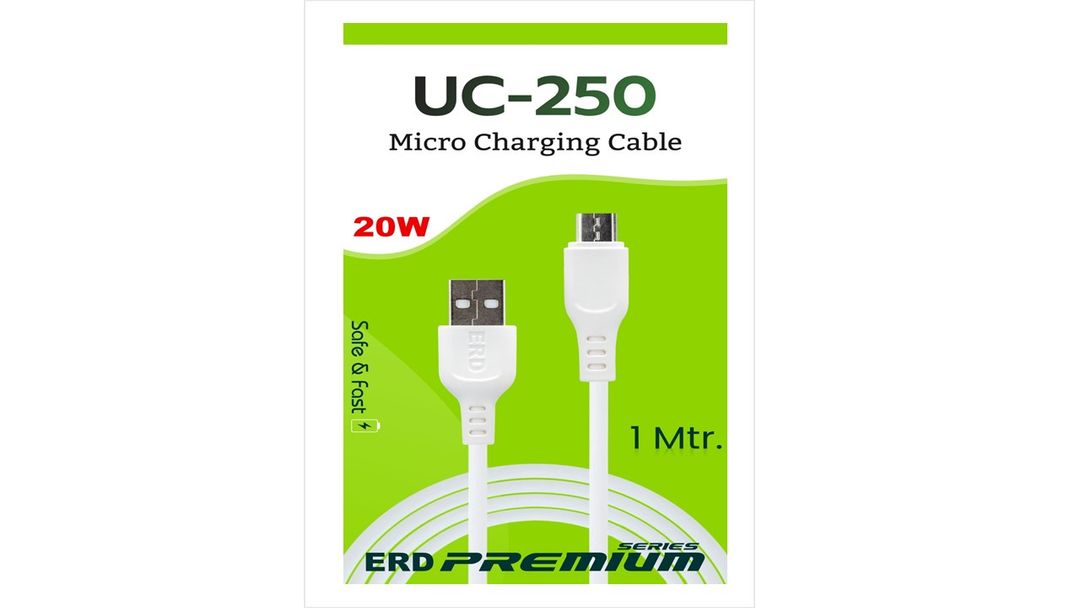 ERD UC-250 Micro USB Charging Cable 1 Meter White