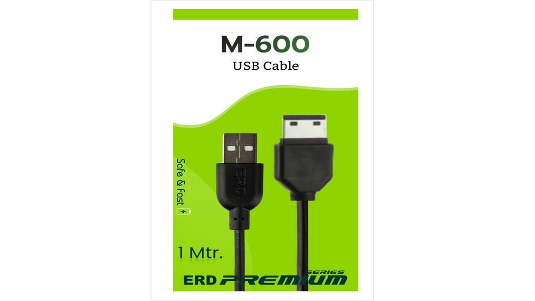 ERD USB CABLE M-600 BLACK (1METER)