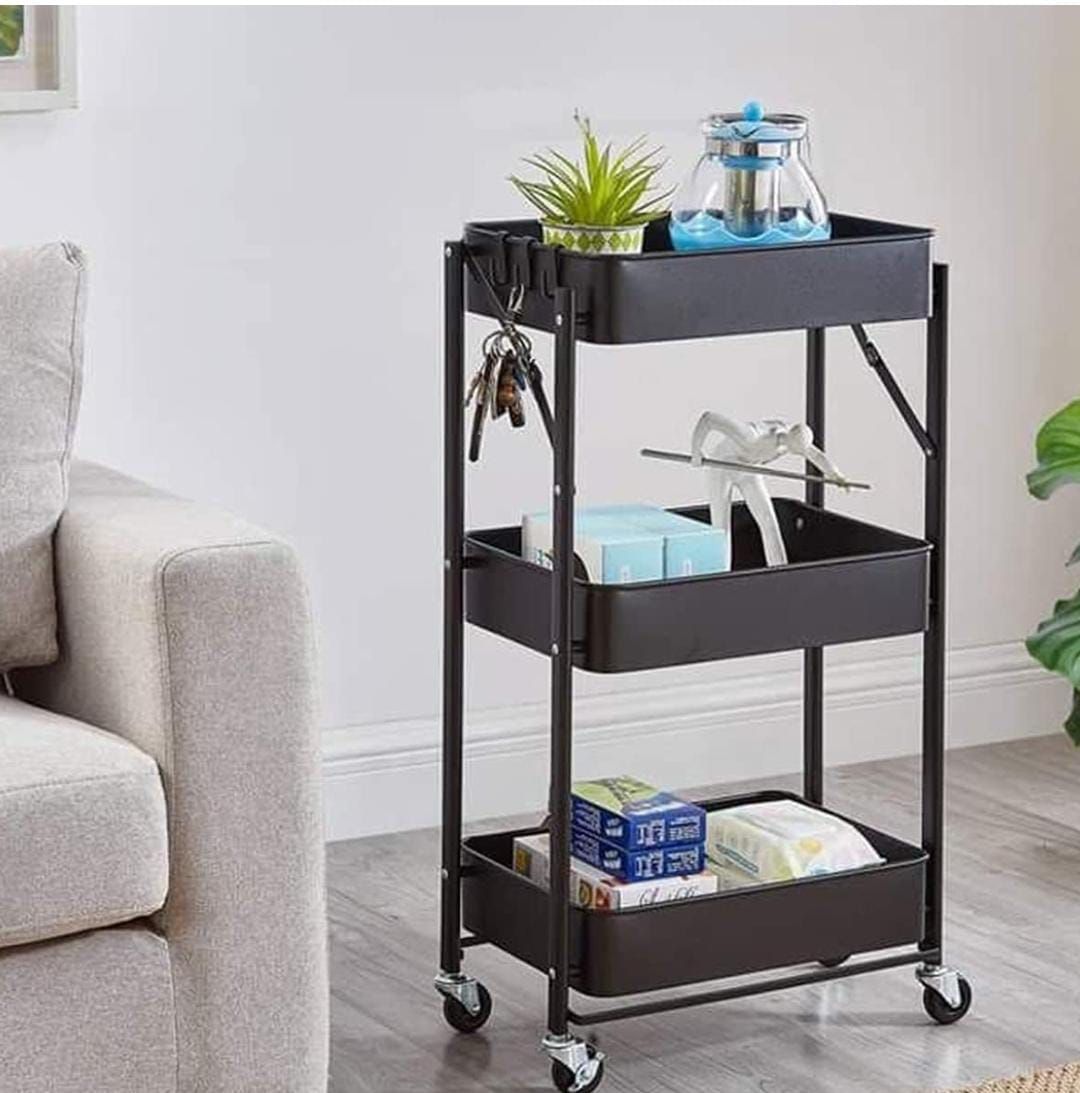 Metallic 3tier Storage organizer rack