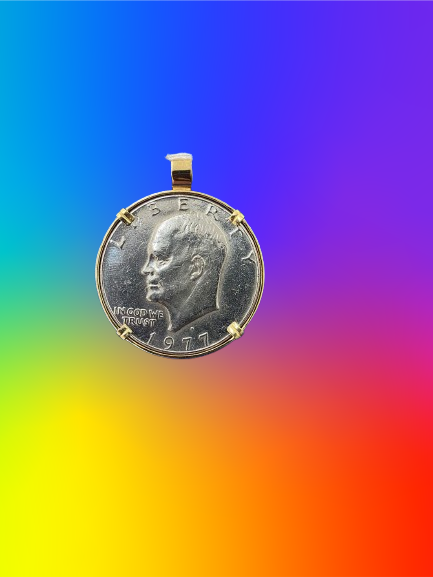 14KT YellowGold American One Dollar Coin (1977)