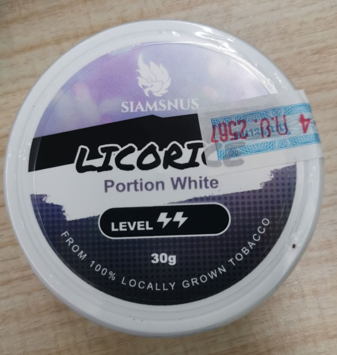 Siamsnus Licorice Portion White ( Nicotine: 8mg/g 30 Pouches )