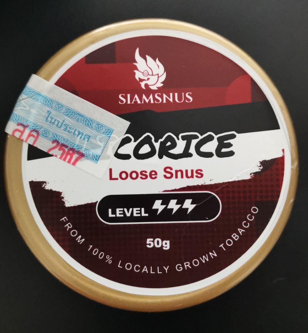 Siamsnus Licorice Powder ( Nicotine: 12mg/g 50 gram of Loose Snus )