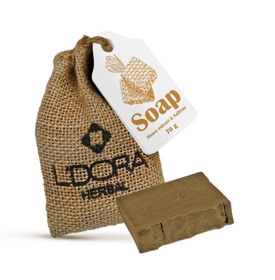 L'DORA Herbal Soap with Honey Extract and Saffron, 70g