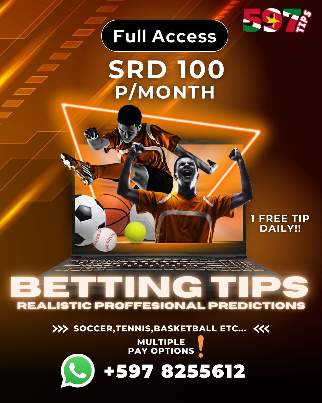 597TIPS: ONE MONTH VIP TIPS