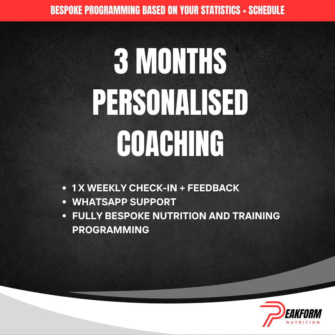 3 Months Personalised Coaching - PEAKFORM
