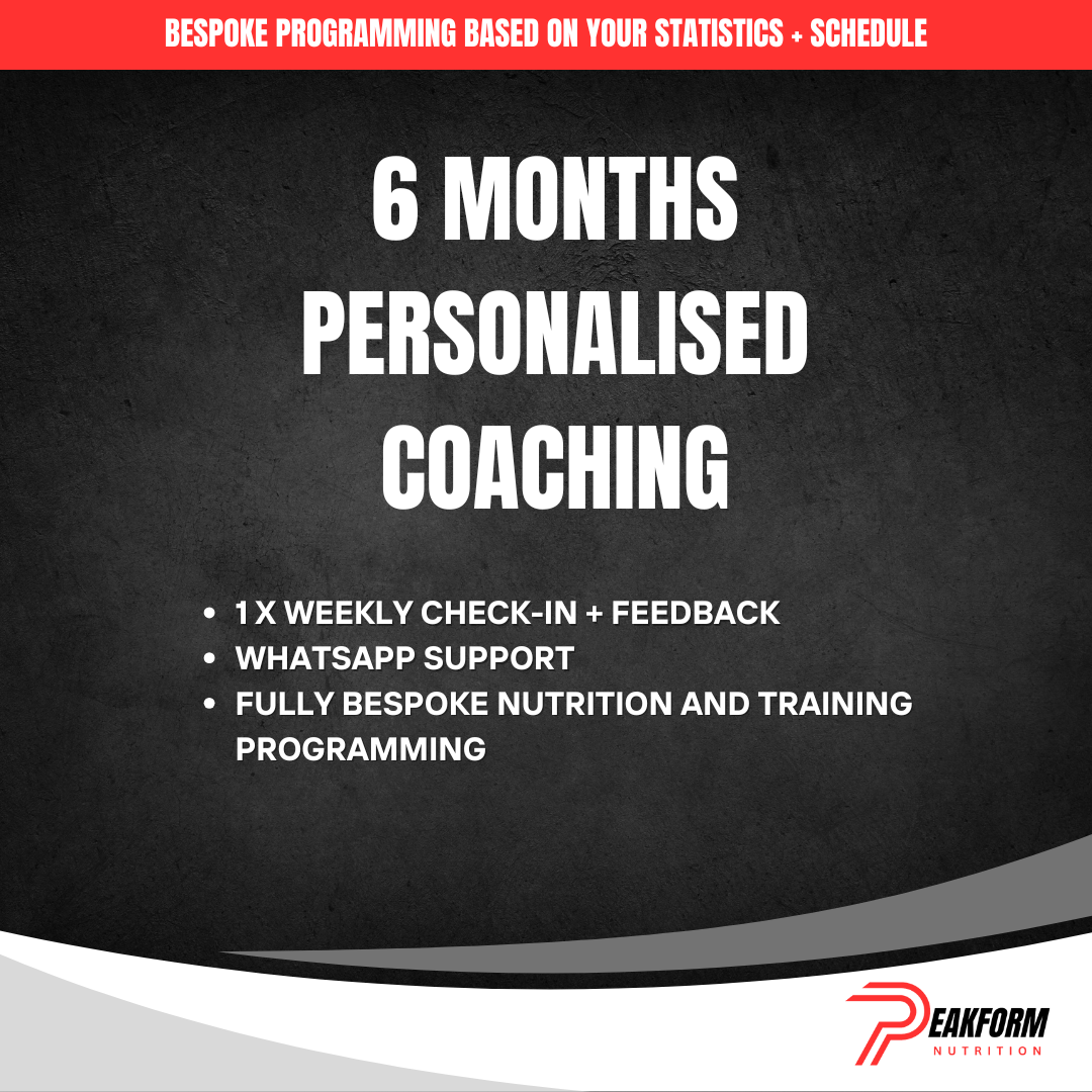 6 Month Personalised Coaching - PEAKFORM
