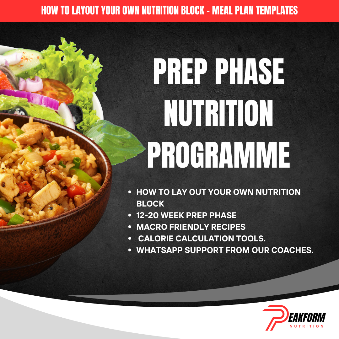 Prep Phase Nutrition Programme