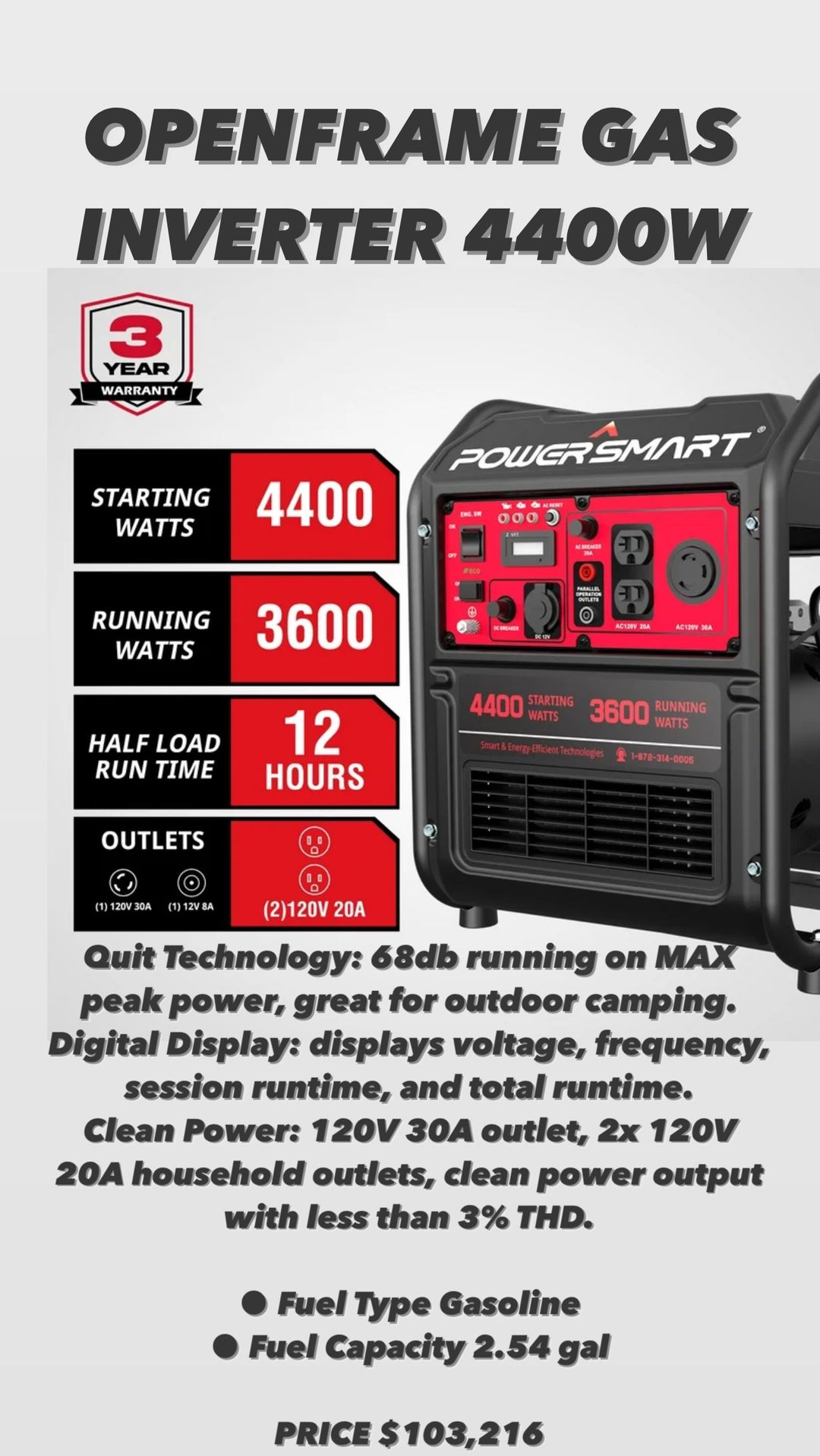 4400W GAS INVERTER