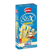 MUNCHEE STIX VANILLA 55G (ROLLED WAFER STICKS)