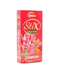 MUNCHEE STIX STRAWBERRY 55G (ROLLED WAFER STICKS)