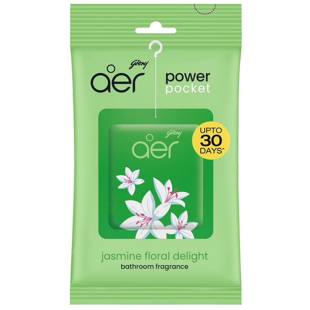 GODREJ AER JASMIN FLORAL DELIGHT 10G (BATHROOM FRAGRANCE)