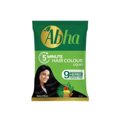 ABHA NATURAL BLACK 21G (HERBAL BLACK HENNA POWDER SACHET)