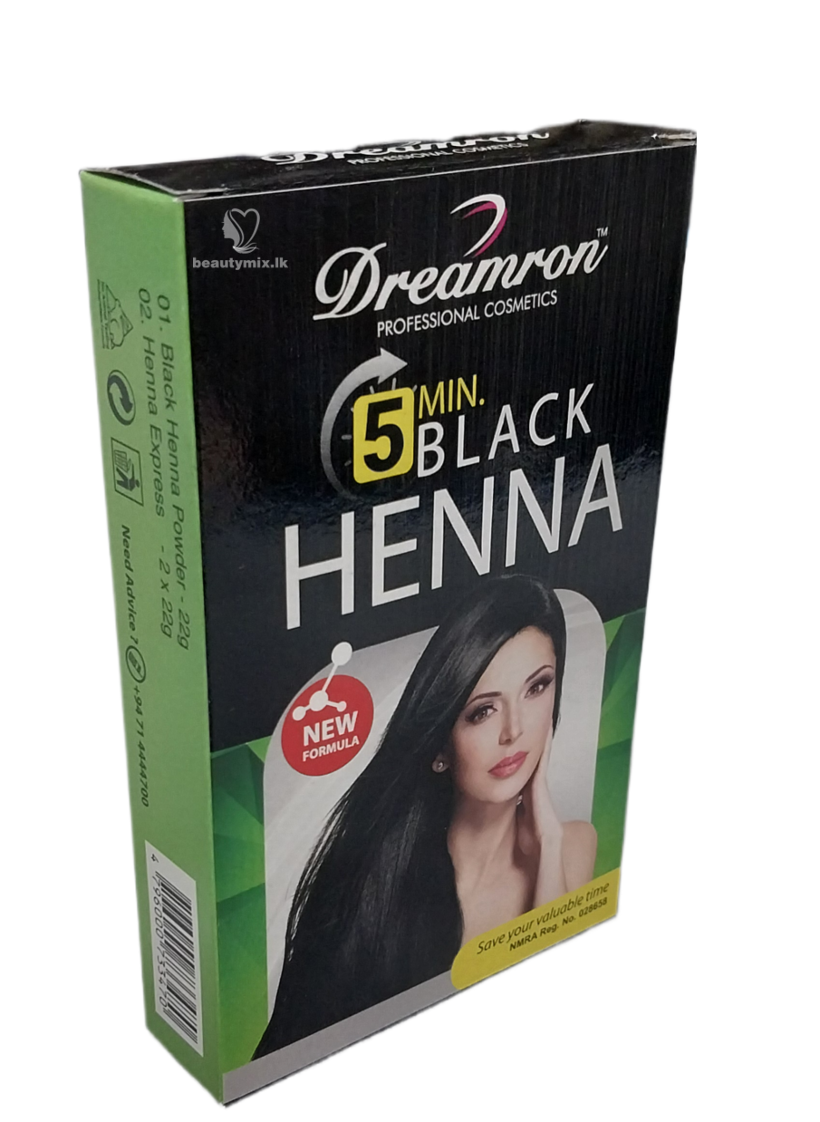 DREAMRON BLACK HENNA 5MIN 22G (LIQUID & POWDER)