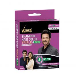 VCARE BLACK 25ML (SHAMPOO HAIR COLOR TRIPLE + PLUS)