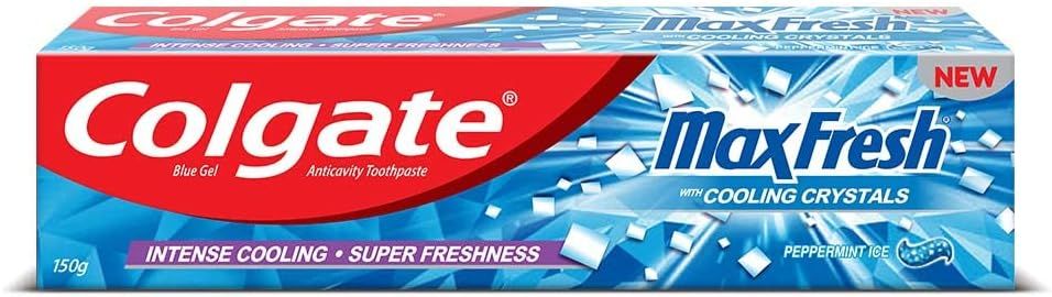 COLGATE MAXFRESH BLUE PEPPERMINT ICE 150G (ANTICAVITY GEL TOOTHPASTE)