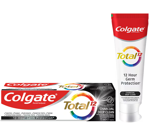 COLGATE TOTAL CHARCOL DEEP CLEAN 120G (FLUORIDE TOOTHPASTE)