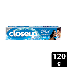 CLOSEUP TRIPPLE PEPPERMINT SPLASH 120G (FLUORIDATED GEL TOOTHPASTE)