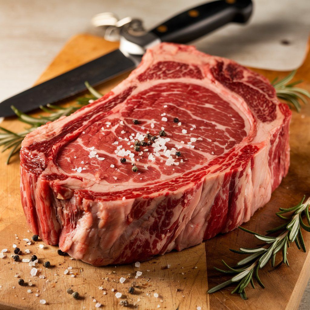 USDA Prime Ribeye, 1kg ($10.80 per 100g) 