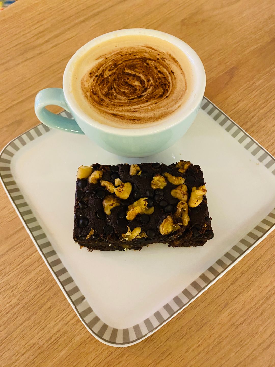 Double Chocolate Brownie with any choice of coffee