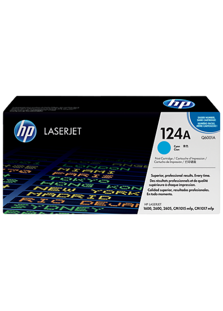 HP 124A Cyan Original LaserJet Toner Cartridge (Q6001A)