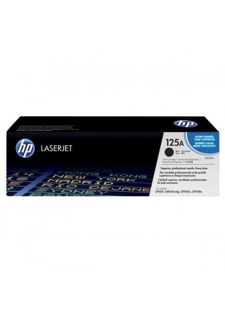 HP 125A Black Original LaserJet Toner Cartridge (CB540A)