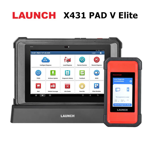 ‏Launch X431 PAD V Elite J2534 Tool , Support ECU/ECM Online Program Topology Map CAN/CANFD/DoIP 