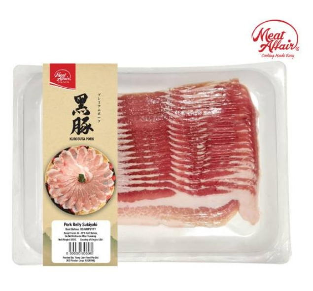 Frozen Pork -Meat Affair Kurobuta Pork Belly Sukiyaki (200G)