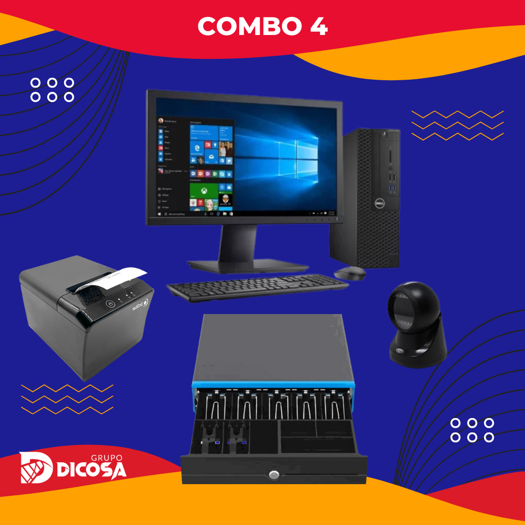 COMBO 4 EQUIPOS + SISTEMA DE FACTURACION