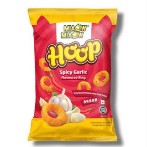 Miaow Miaow Flavoured Hoop Spicy Garlic 60g Pouch