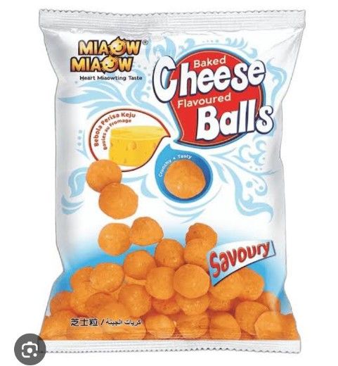 Miaow Miaow Flavoured Baked Cheese Balls 60g Pouch