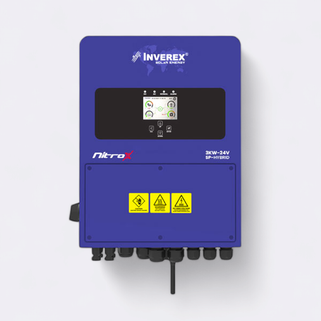 Inverex Nitrox 3KW 24V Single Phase Dual Output, MPPT, IP65 Solar Hybrid Inverter