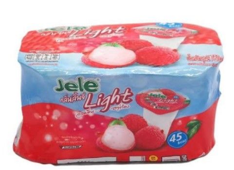 Jele Light Jelly Glass Lychee 125 Gm X 6 Cups