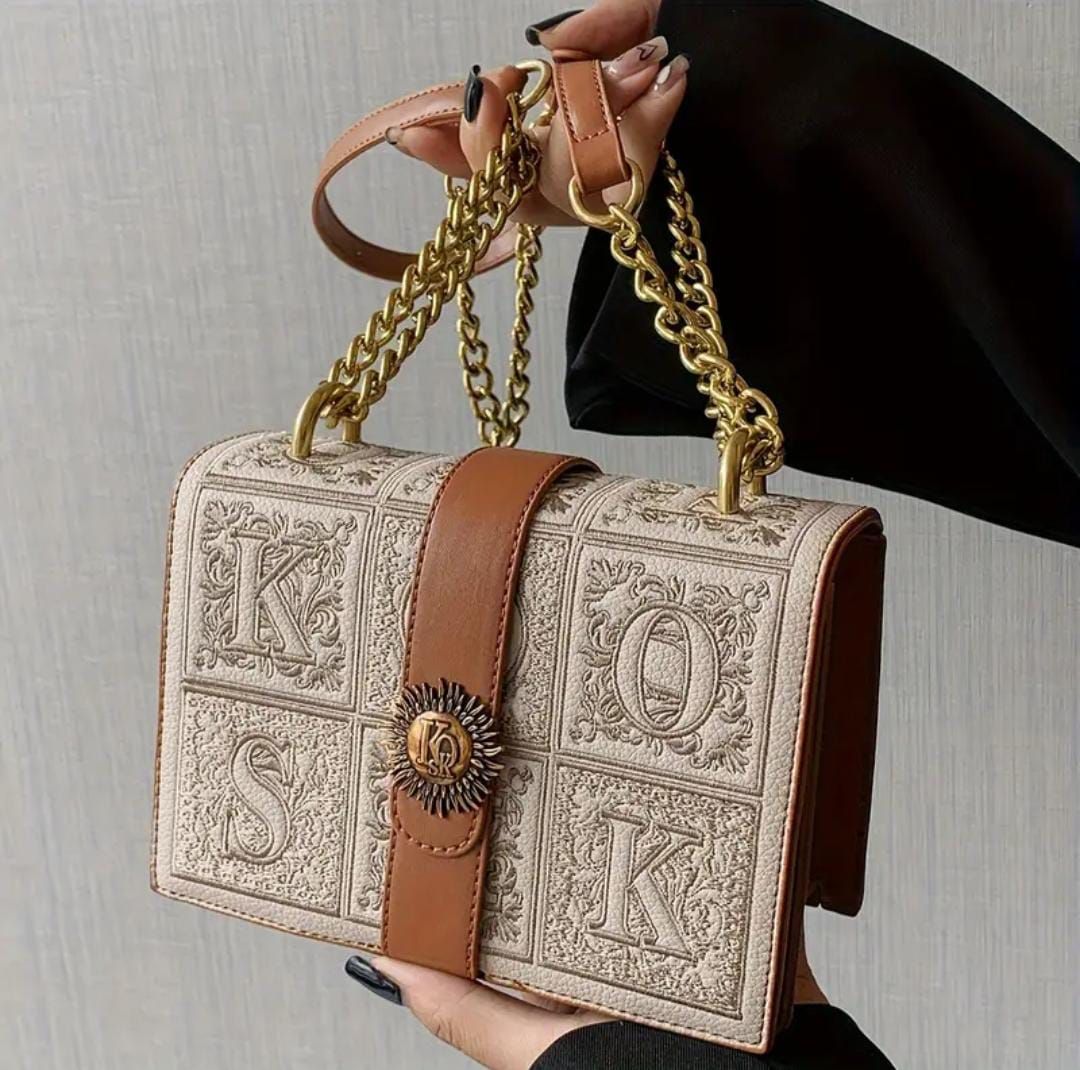 Niche Design Chain Bag Female New Retro Sun God Small Square Bag Fashionable Embroidery   