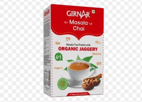 Girnar Instant Tea Premix Masala Chai with Organic Jaggery 10 Sachets Box