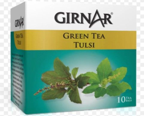 Girnar Green Tea Tulsi 10 Tea Bags Box