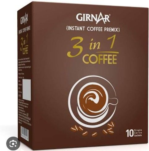 Girnar Instant Coffee Premix Coffee 3 In 1 10 Sachets Box