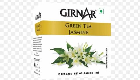 Girnar Green Tea Jasmine 10 Tea Bags Box